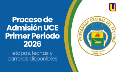 Admisión UCE 2026: fechas de inscripción y examen